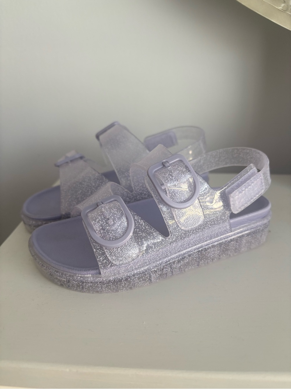 Target Kids Glitter Jelly Sandals in Lilac